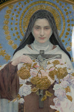 将图片加载到图库查看器,Lithographie Sainte Thérèse de Lisieux par Edgard Maxence, 1927