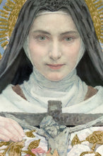 将图片加载到图库查看器,Lithographie Sainte Thérèse de Lisieux par Edgard Maxence, 1927