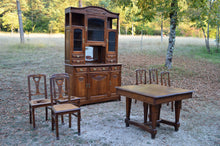 将图片加载到图库查看器,Salle à manger Art Nouveau en chêne sculpté, 8 éléments