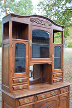 将图片加载到图库查看器,Salle à manger Art Nouveau en chêne sculpté, 8 éléments