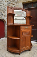 将图片加载到图库查看器,Desserte Art Nouveau en chêne sculpté de vigne, par Gauthier-Poinsignon