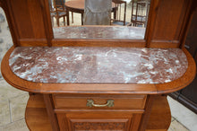 将图片加载到图库查看器,Desserte Art Nouveau en chêne sculpté de vigne, par Gauthier-Poinsignon