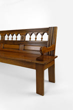 将图片加载到图库查看器,Banc de ferme rustique en chêne sculpté, XXieme siècle