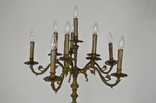 将图片加载到图库查看器,Chandelier Napoléon III en bronze patiné, modèle aux Sirènes