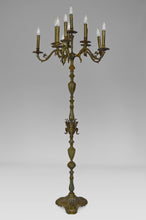 将图片加载到图库查看器,Chandelier Napoléon III en bronze patiné, modèle aux Sirènes