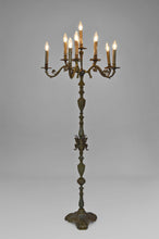 将图片加载到图库查看器,Chandelier Napoléon III en bronze patiné, modèle aux Sirènes