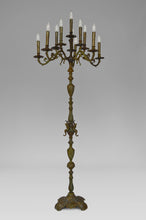 将图片加载到图库查看器,Chandelier Napoléon III en bronze patiné, modèle aux Sirènes