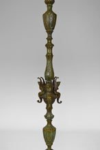 将图片加载到图库查看器,Chandelier Napoléon III en bronze patiné, modèle aux Sirènes