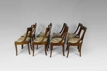 将图片加载到图库查看器,Lot de 8 chaises de salle à manger en acajou, style Restauration, XIXe.