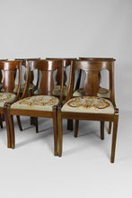 将图片加载到图库查看器,Lot de 8 chaises de salle à manger en acajou, style Restauration, XIXe.