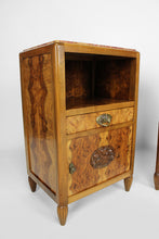 将图片加载到图库查看器,Paire de chevets Art Déco par les Ateliers Gauthier-Poinsignon en noyer, circa 1920-1930