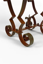 将图片加载到图库查看器,Guéridon rond Art Déco en marbre et fer forgé, circa 1940