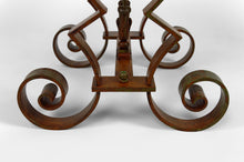 将图片加载到图库查看器,Guéridon rond Art Déco en marbre et fer forgé, circa 1940