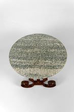 将图片加载到图库查看器,Guéridon rond Art Déco en marbre et fer forgé, circa 1940