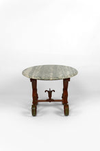 将图片加载到图库查看器,Guéridon rond Art Déco en marbre et fer forgé, circa 1940