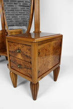 将图片加载到图库查看器,Coiffeuse psyché et pouf Art Déco par les Ateliers Gauthier-Poinsignon en noyer, circa 1920-1930