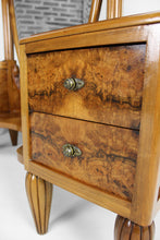 将图片加载到图库查看器,Coiffeuse psyché et pouf Art Déco par les Ateliers Gauthier-Poinsignon en noyer, circa 1920-1930
