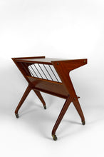 将图片加载到图库查看器,Desserte roulante en teck, Mid-century Modern, Italie, circa 1950