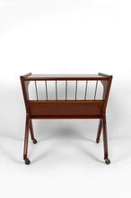 将图片加载到图库查看器,Desserte roulante en teck, Mid-century Modern, Italie, circa 1950