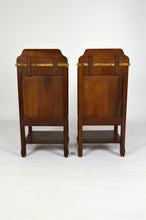 将图片加载到图库查看器,Chambre Art Nouveau en noyer sculpté à thème floral et loupe, 5 éléments