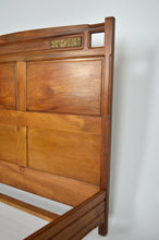 将图片加载到图库查看器,Chambre Art Nouveau par Mathieu Gallerey en acajou, modèle aux Clématites