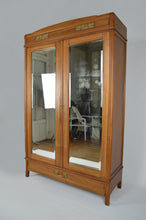 将图片加载到图库查看器,Chambre Art Nouveau par Mathieu Gallerey en acajou, modèle aux Clématites