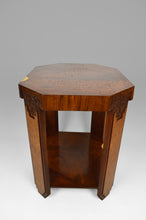 将图片加载到图库查看器,Guéridon octogonal Art Déco marqueté, vers 1925