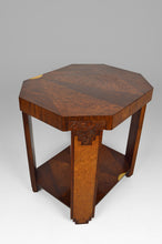 将图片加载到图库查看器,Guéridon octogonal Art Déco marqueté, vers 1925