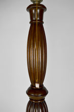 将图片加载到图库查看器,Lampadaire Art Deco en bois sculpté et opaline, France, circa 1925