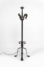 将图片加载到图库查看器,Lampadaire au Coq en Fer Forgé par Jean Touret pour les Ateliers Marolles, circa 1950