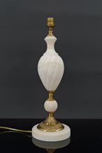 将图片加载到图库查看器,Lampe blanche style Néoclassique en Albatre et Bronze, Italie, circa 1950