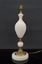 将图片加载到图库查看器,Lampe blanche style Néoclassique en Albatre et Bronze, Italie, circa 1950