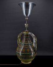 将图片加载到图库查看器,Important vase en céramique monté en lampe, Par El-Kharraz, Nabeul, Tunisie, début XXe