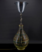 将图片加载到图库查看器,Important vase en céramique monté en lampe, Par El-Kharraz, Nabeul, Tunisie, début XXe