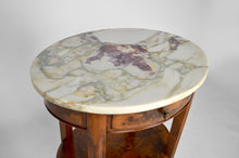 将图片加载到图库查看器,Guéridon Art Nouveau en acajou et loupe attribué à Louis Chambry, France, circa 1900