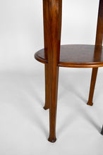 将图片加载到图库查看器,Guéridon Art Nouveau en acajou et loupe attribué à Louis Chambry, France, circa 1900