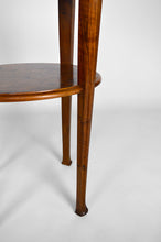 将图片加载到图库查看器,Guéridon Art Nouveau en acajou et loupe attribué à Louis Chambry, France, circa 1900