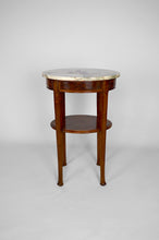 将图片加载到图库查看器,Guéridon Art Nouveau en acajou et loupe attribué à Louis Chambry, France, circa 1900