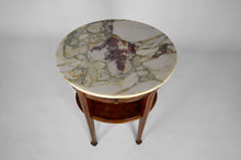 将图片加载到图库查看器,Guéridon Art Nouveau en acajou et loupe attribué à Louis Chambry, France, circa 1900