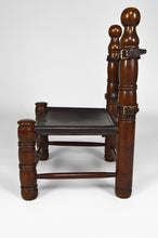 将图片加载到图库查看器,Chaise basse Moderniste en bois et cuir