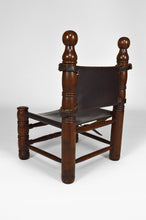 将图片加载到图库查看器,Chaise basse Moderniste en bois et cuir