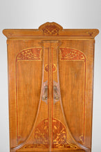 将图片加载到图库查看器,Coiffeuse / Paravent Art Nouveau à miroirs avec marqueterie, 1901