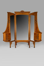 将图片加载到图库查看器,Coiffeuse / Paravent Art Nouveau à miroirs avec marqueterie, 1901
