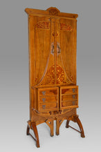 将图片加载到图库查看器,Coiffeuse / Paravent Art Nouveau à miroirs avec marqueterie, 1901