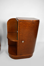 将图片加载到图库查看器,Paire de chevets Art Déco Moderniste en acajou, France, circa 1930