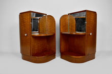将图片加载到图库查看器,Paire de chevets Art Déco Moderniste en acajou, France, circa 1930