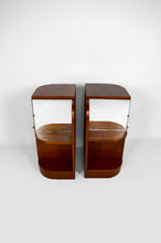将图片加载到图库查看器,Paire de chevets Art Déco Moderniste en acajou, France, circa 1930