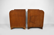 将图片加载到图库查看器,Paire de chevets Art Déco Moderniste en acajou, France, circa 1930