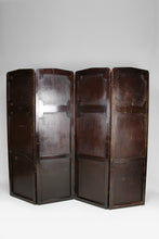 将图片加载到图库查看器,Paravent ancien en cuir patiné, vers 1900