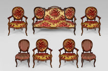 将图片加载到图库查看器,Salon Napoléon III en acajou, 7 éléments, circa 1860